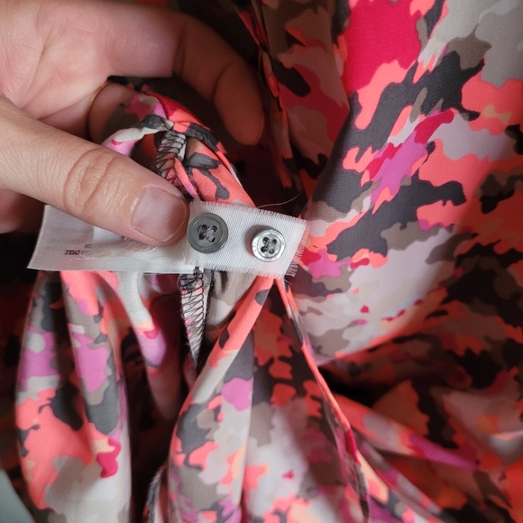 Gap Neon Camo button up shirt dress Women's XS bright multi colored - Picture 6 of 7